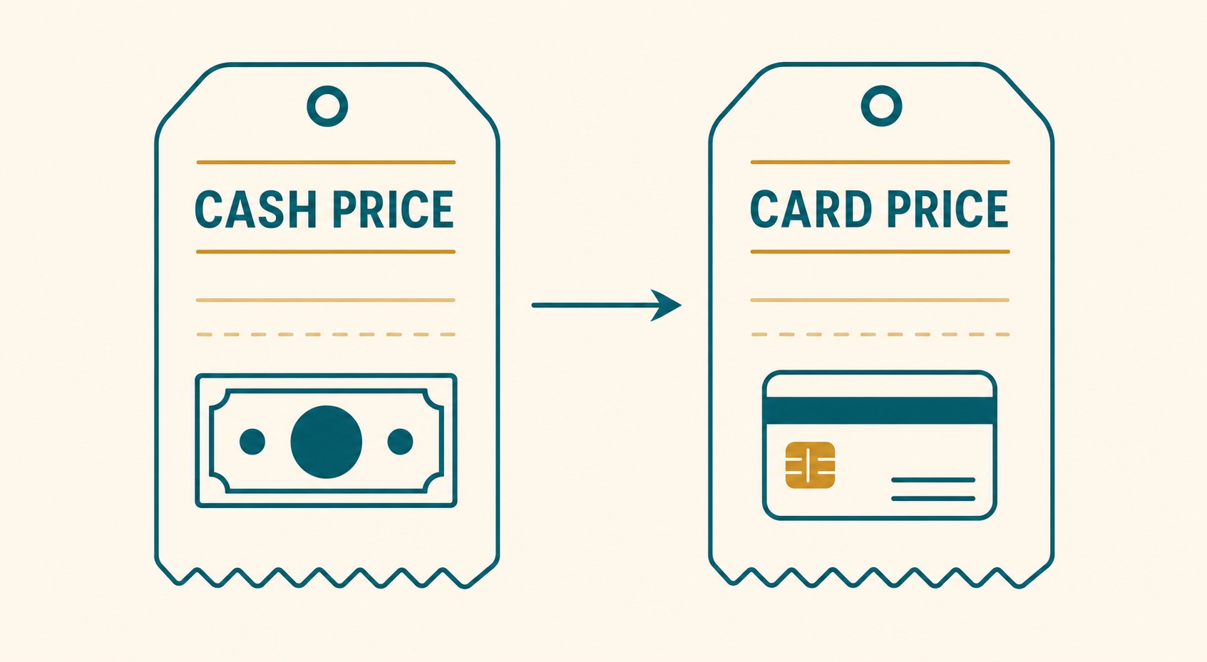 Abstract illustration representing two intertwined payment paths