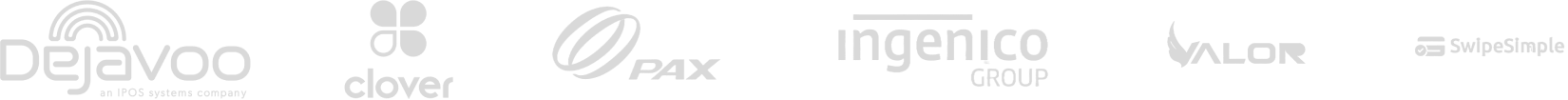 Compatible with Dejavoo, Clover, PAX, Ingenico, Valor, and SwipeSimple
