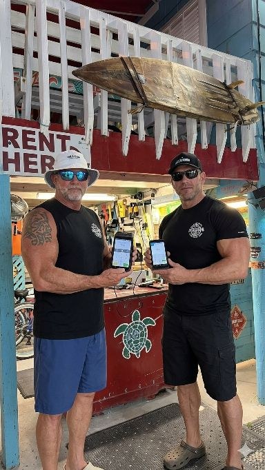 The team at Coyote Beach Sports using PayWavez to process payments